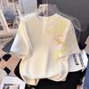 2026 New Style Ins Pattern Pure Cotton Printed Mens And Womens Personalized Loose Short Sleeved New Fashionable Tshirt