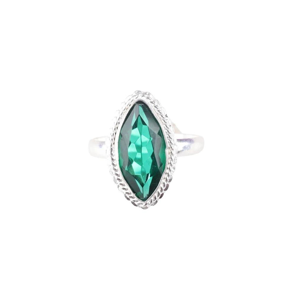 Chrome Diopside Gemstone 925 Sterling Silver Jewelry Handcrafted Ring For Wedding RR-22-4
