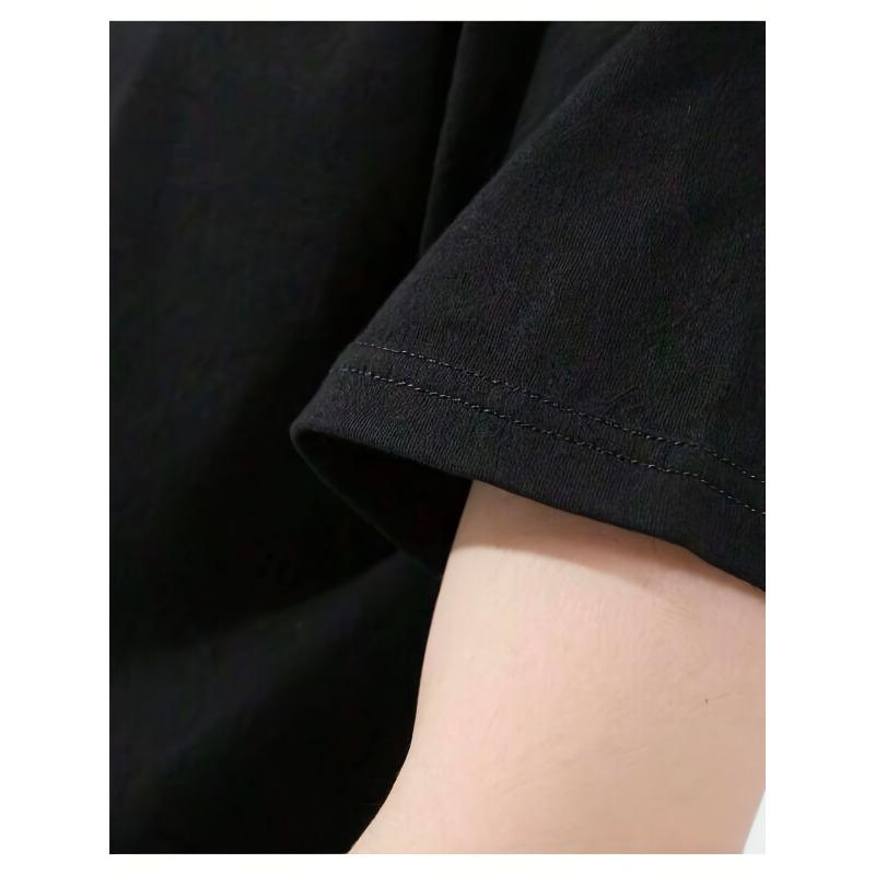 Европейские размеры Мужская черная футболка для мотокросса с графическим принтом - 2-тактный, плюющая масло, разрывающая землю Дизайн, Футболка для мотогонок и горного велосипеда