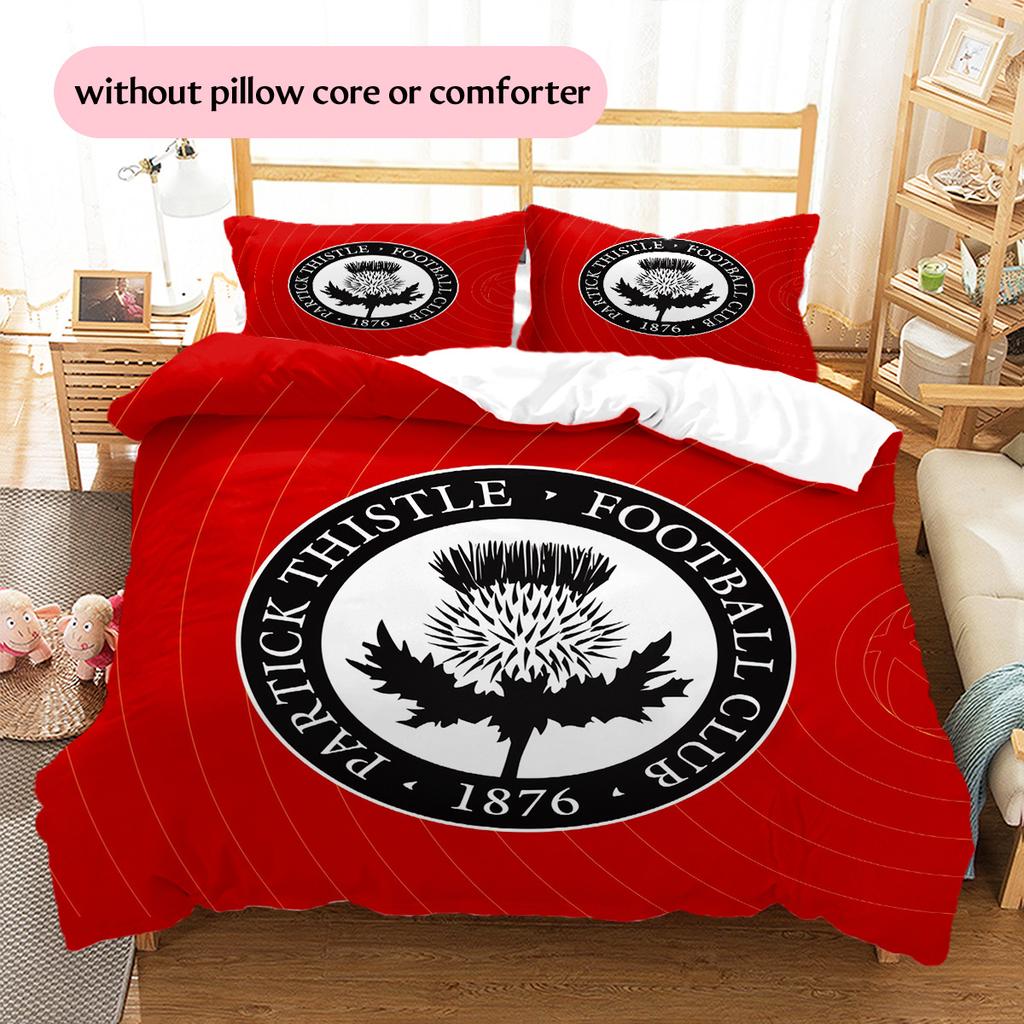 Partick Thistle F.C. Pattern Bedding Quilt Set Home Decoration Gift (1 * duvet cover + 2 * pillowcase without core)