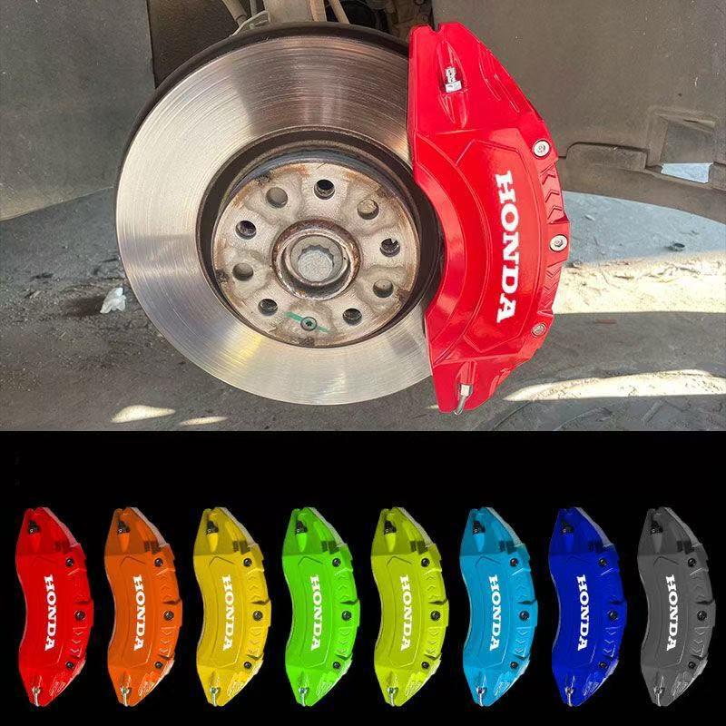 QHC2 For Honda Civic Fit Jazz Accord Pilot CRV Odyssey HRV Modified Car Wheel Brake Caliper Sticker Tire Decoration Decal Accessories