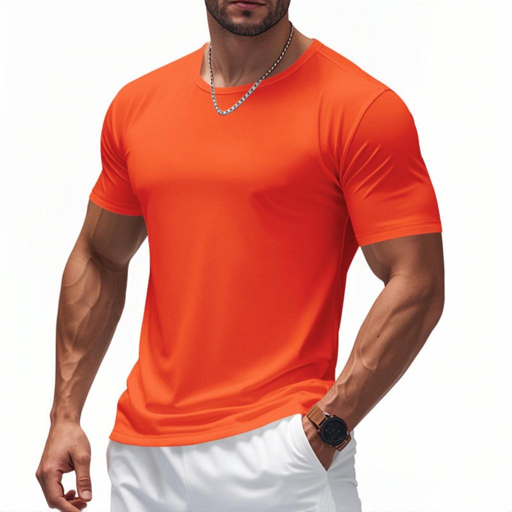 Men's Quick-drying Round Neck Short Sleeve Fitness T-shirt