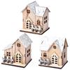 Christmas LED Light Wooden House Luminous Cabin Merry Christmas Decorations for Home DIY Xmas Tree Ornaments Kids Gifts New Year