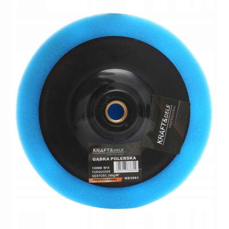 Polishing Sponge, Corrugated, 150mm, M14 Thread, Blue