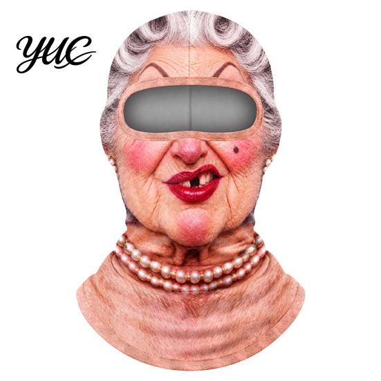 Winter Balaclava Mask Realistic Face Ski Mask, 3D Print Balaclava, Cold Weather Guard Protection Hood Neck Gaiter for Halloween Outdoor Cycling Funny