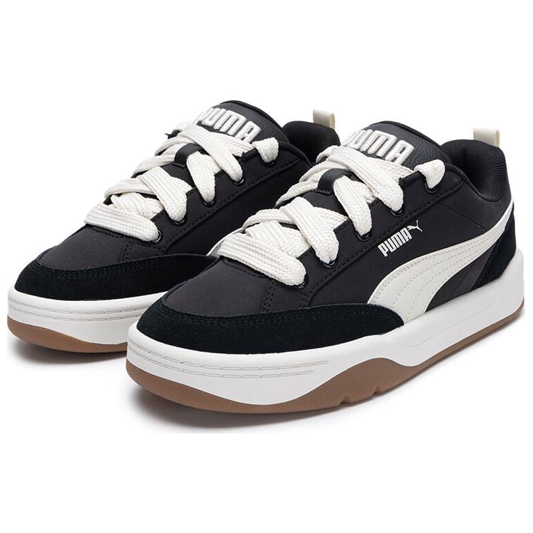 Puma Текстиль Park Lifestyle, Износостойкая Разделенная Коровья Кожа Низкие Кеды для Скейтборда Унисекс Черный Белый 397495-01