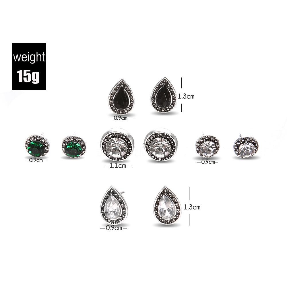 5PA/комплект женские серьги-гвоздики в стиле бохо с подвесками из циркония ослепительный подарок для девушек