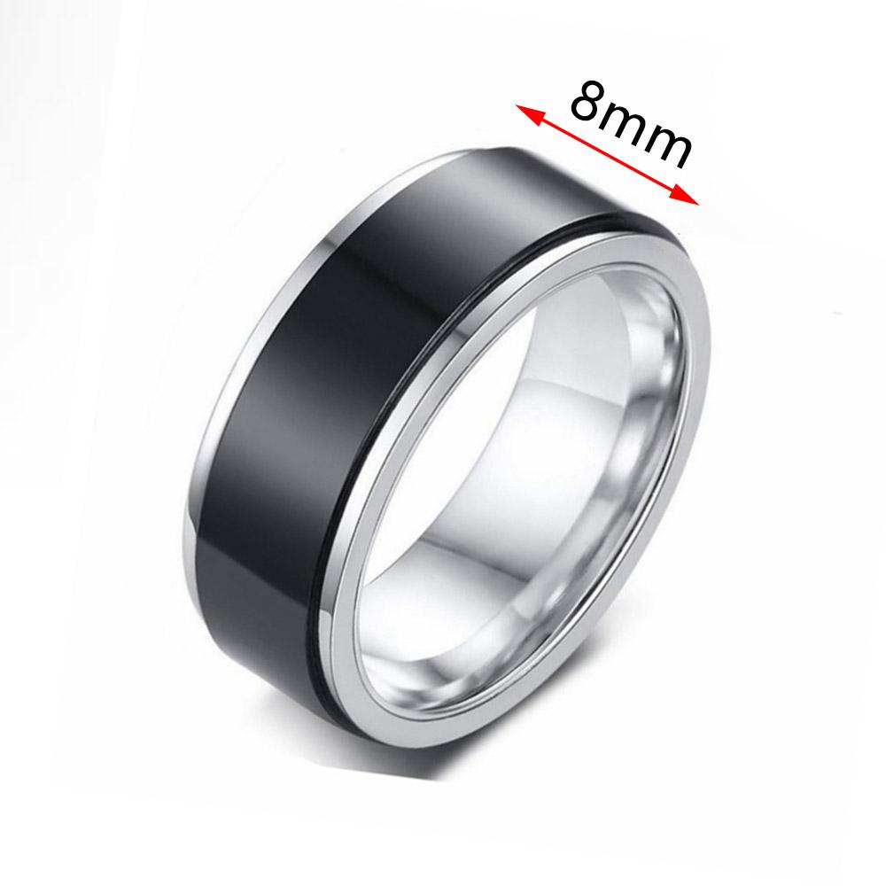 Кольцо от беспокойства Figet Spinner Rings для женщин и мужчин из нержавеющей стали, вращающееся свободное вращение, антистрессовые аксессуары, ювелирные изделия, подарки