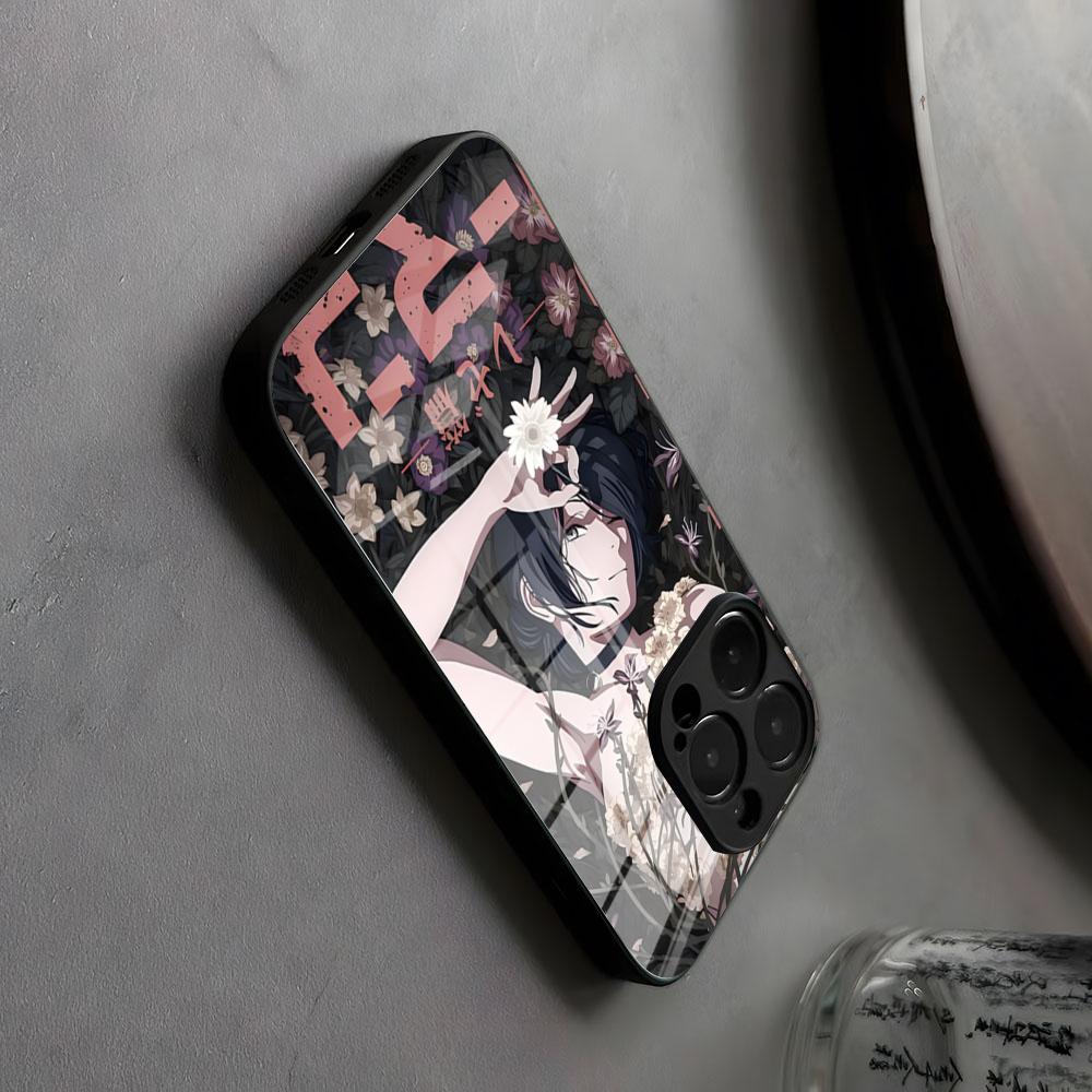 Reze Beauty Японское Аниме Чехол для Телефона Стекло Для IPhone17 Air 16 15 17 14 Pro Max 13 12 Простой Стиль 11 X XS XR Plus Для Samsung S 2