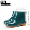 Women's Khaki Low-Cut Non-Slip Waterproof Rain Boots for Spring and Autumn