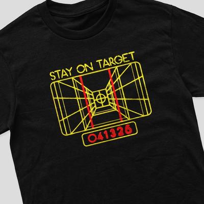 Винтажная Ретро Футболка Оставайся на Цели X-Wing Люк Скайуокер Дарт Вейдер 80-е 70-е