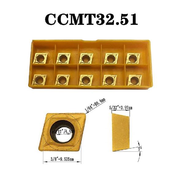 20pcs CCMT32.51/32.52 CCMT09T304/09T308 Carbide Inserts Turning Inserts for Metal Cutting Cutter bar