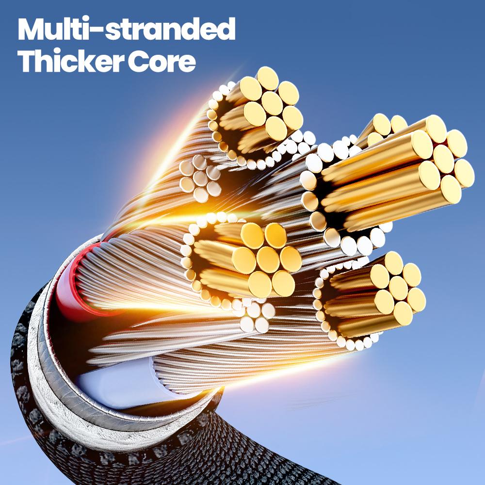 TOOCKI TQ-X57C4 1m USB C to USB C 240W PD Fast Charging Cable Digital Display Braided Data Cord