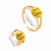 Colourful Adjustable Finger Ring Copper Sports Balls Shaped Open Rings Football Ear Clips  Holiday