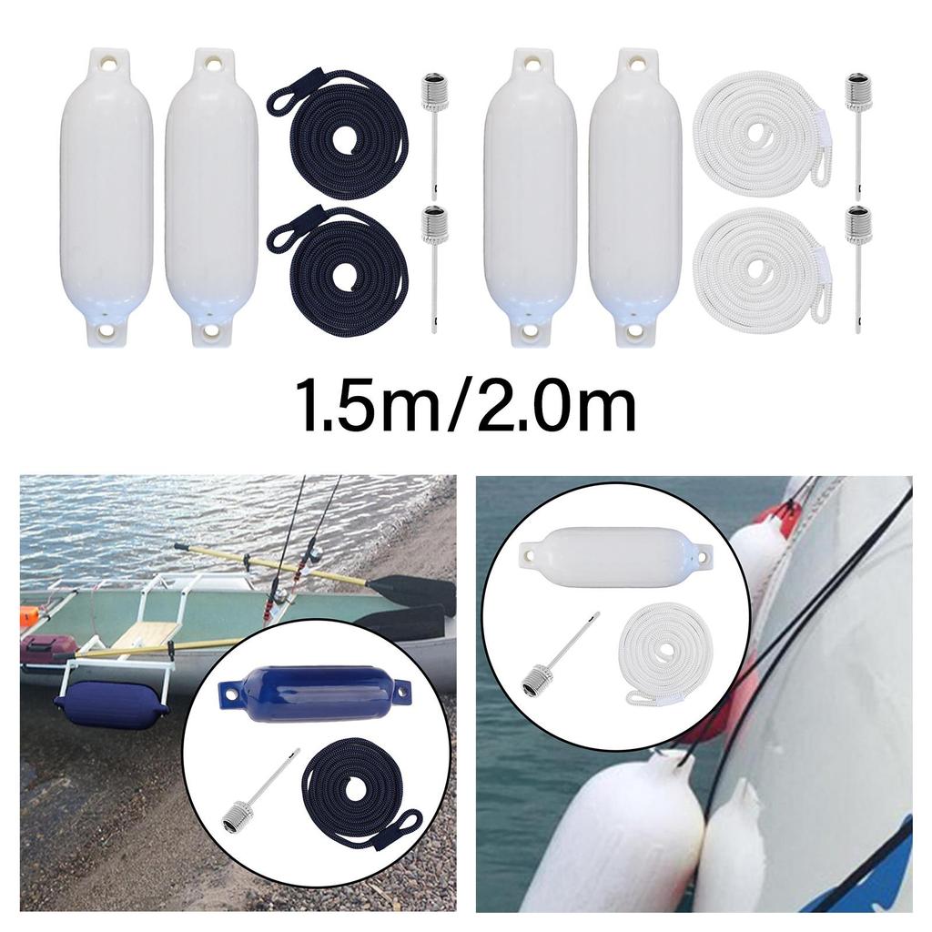 2x Boat Fender anti collision balls Thickened PVC Mooring Buoy for Row Boats Yacht Boat Dock Mooring cushioning and protection