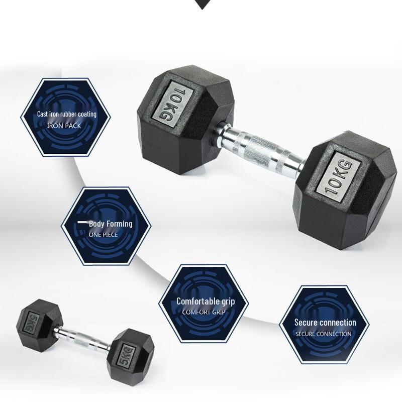 JOROTO Eco-Friendly Rubber Hex Dumbbell