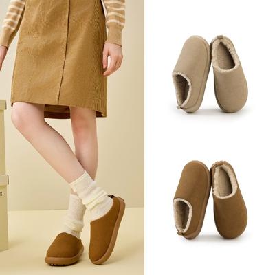 Новые минималистичные хлопковые тапочки для домашнего тепла, флисовое утолщение и противоскользящая подошва