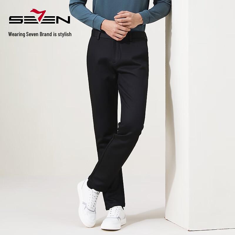 Мужские брюки прямого кроя слим-фит в стиле business casual от Septwolves с лиоцеллом