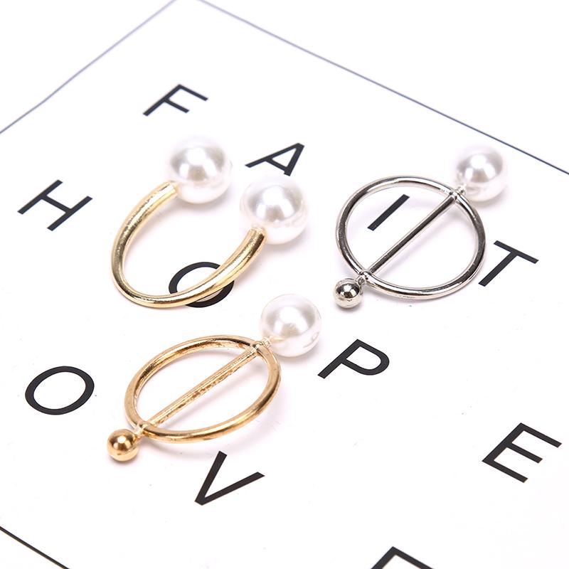 Жемчужная брошь, пряжка для шелкового шарфа, женская шаль, зажим для шарфа, ювелирные аксессуары