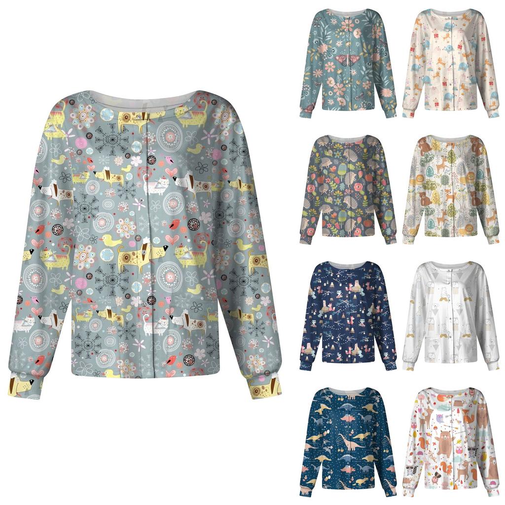 Женский однобортный защитный комбинезон с длинным рукавом и карманом, рабочий воротник-стойка, кардиган, куртка, топ