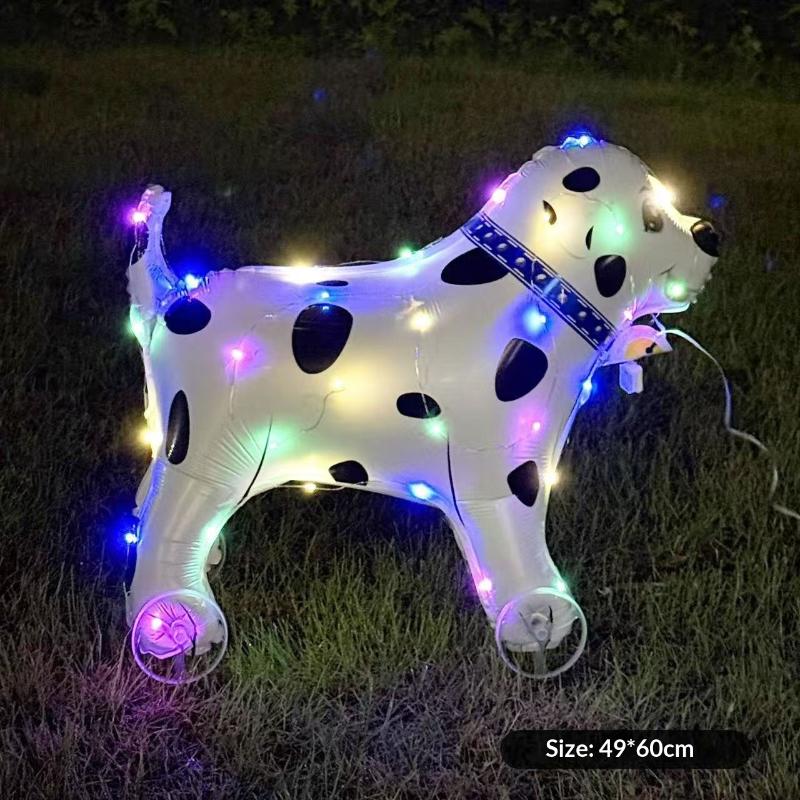 4D светящиеся фольгированные воздушные шары в виде слона на подставке с колесом для детского дня рождения, вечеринки в честь рождения ребенка.