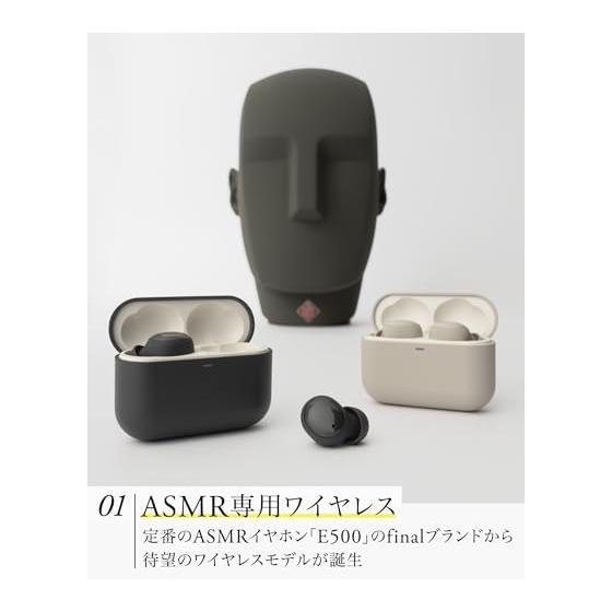 [Ограниченная серия Amazon.co.jp] final ZE500 для ASMR, Беспроводные наушники, Ультрамаленькие, Рекомендуются для сна (ЧЕРНЫЙ)