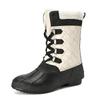 Fashion Winter Women's Snow Boots Non-slip Outdoor Waterproof Women's Warm Lace-up Mid-calf Fashion Casual Women's Boots 42