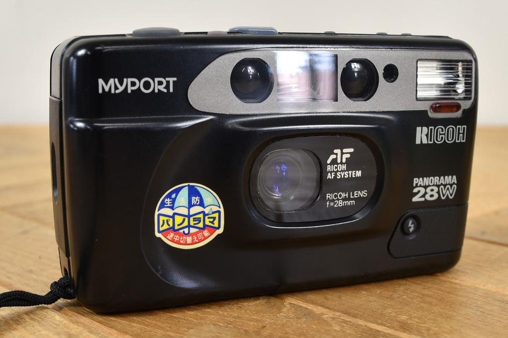 Ricoh Myport Panorama 28W 35mm Film Camera Japan Black Tested
