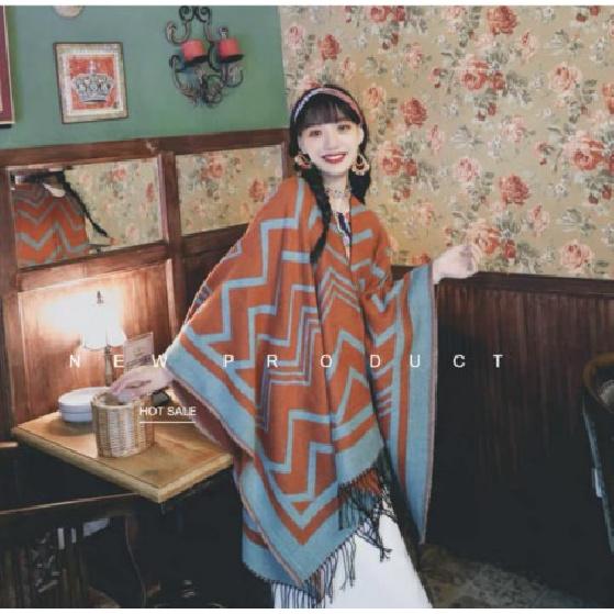 Дышащая, теплая и универсальная домашняя, осенне-зимняя женская шаль для путешествий, толстый плащ, одеяло с кондиционером