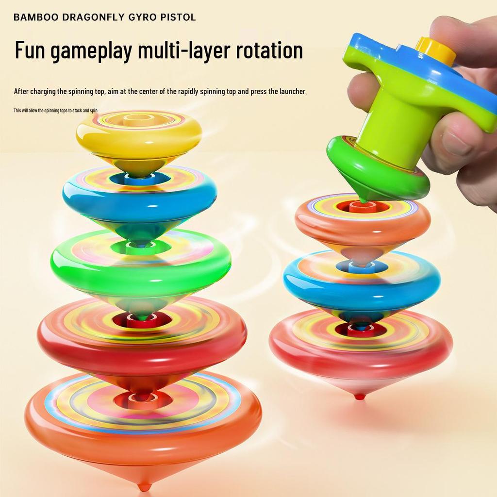 Детская светящаяся юла с нажатием и вращением - Игрушка для улицы для мальчиков и девочек