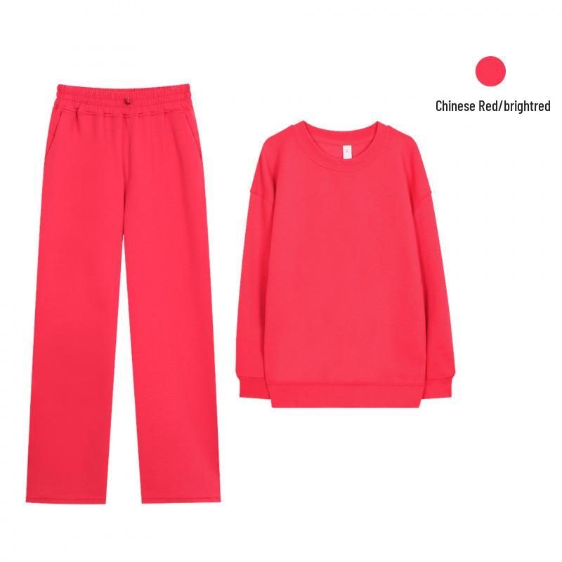 Оригинальный женский комплект Lulu для фитнеса и бега: Длинный свитшот с круглым вырезом и брюки из материала Air Layer