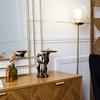 Deco Bear Figurine With Tray Black