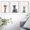 Nordic Decorative Painting Lovely Small Animal Giraffe Zebra Rabbit Pig Wall Art Hanging Painting Hotel Villa Cafe Oil Painting