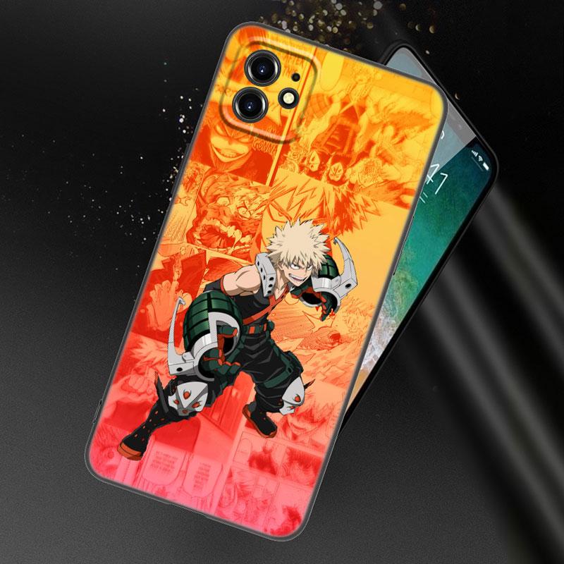 Чехол для телефона My Hero Academy для Apple iPhone 13 12 Mini 11 Pro XS Max XR X 8 7 6S 6 Plus SE 2022 2020 5S 5, мягкий черный чехол из ТПУ