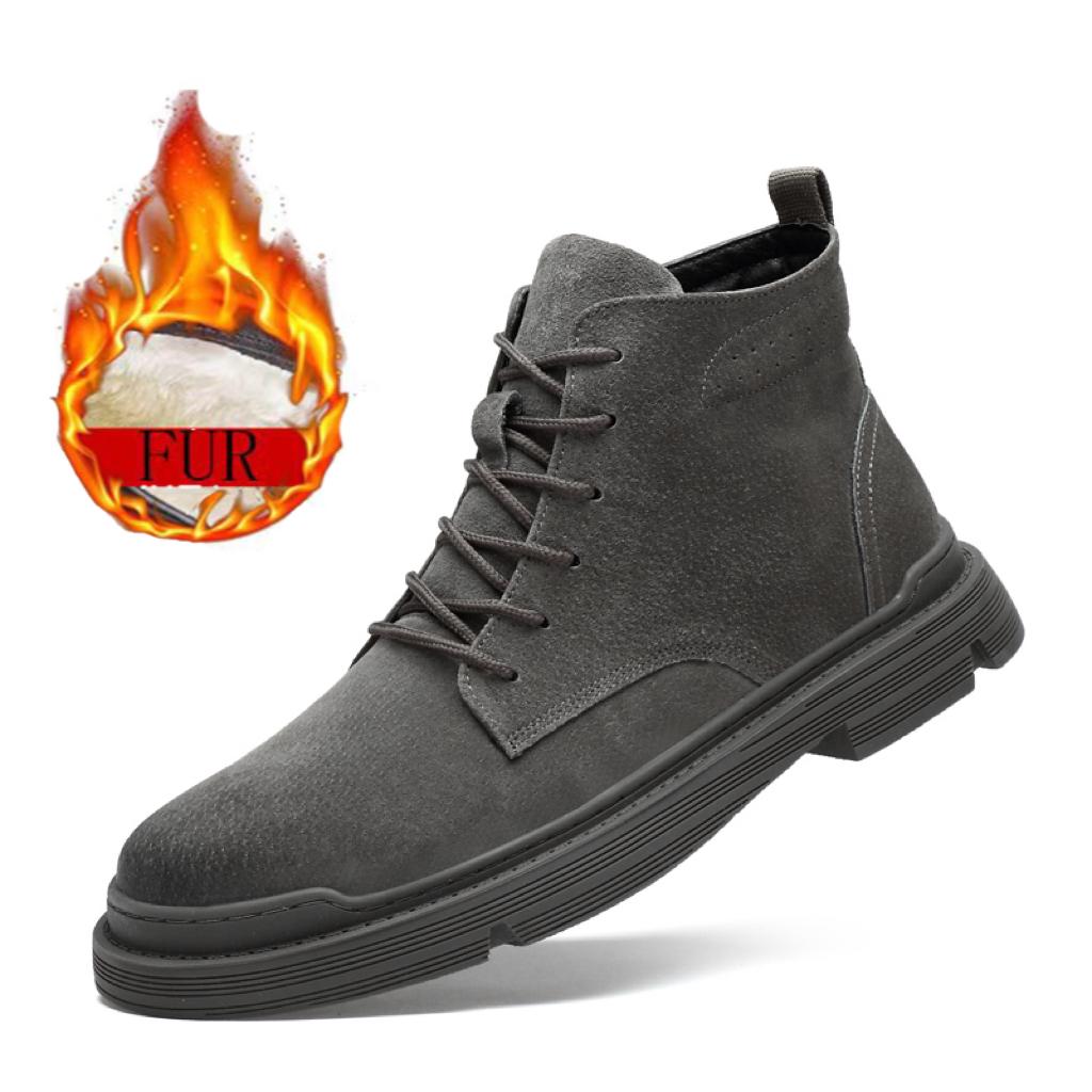 Мужские ботинки 2024 года, модные повседневные ботинки на осень-зиму, удобные, прочные, мужские ботинки с подошвой, классические, нескользящие, удобные, мужские ботинки
