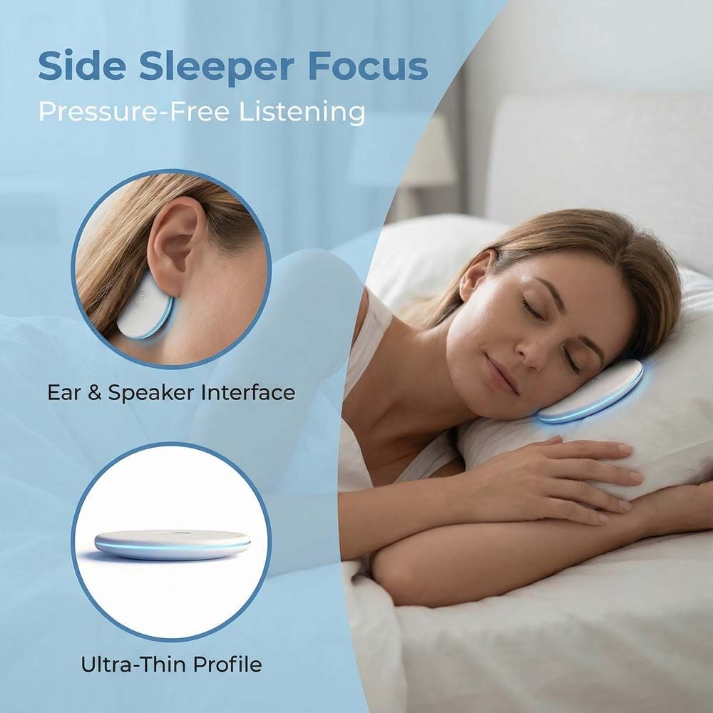 Built-in White Noise Wireless Sleeping Speaker HiFi Stereo Sound Bedroom Pillow Speaker  Home Use