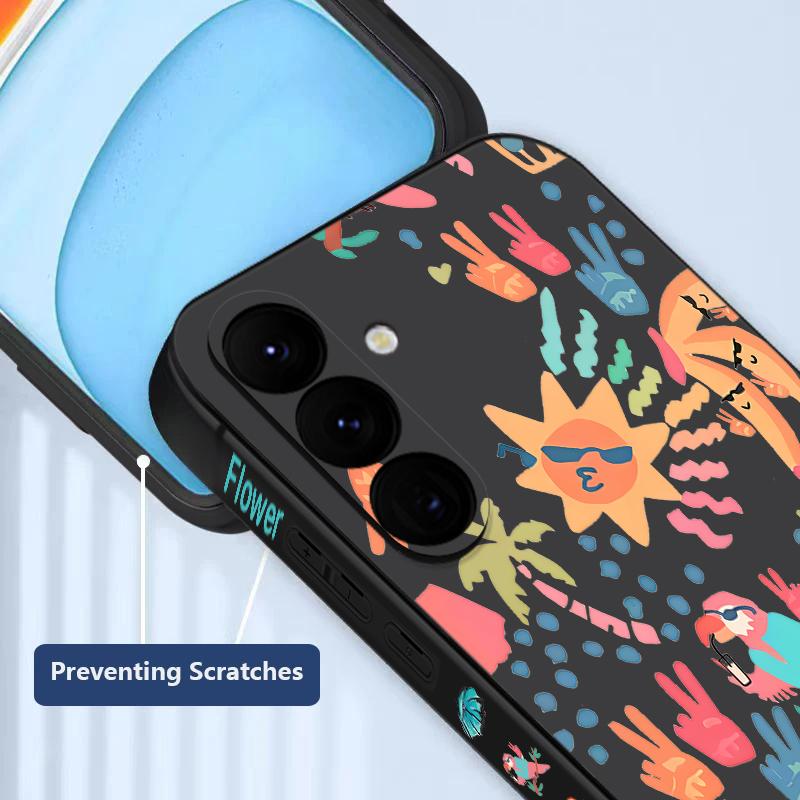 Красочный мультяшный чехол для Samsung Galaxy A57 A37 A17 A56 A36 A26 A16 A55 A35 A25 A15 A54 5G S21 FE S22 S23 S24 Plus S25 Edge S26 Ultra