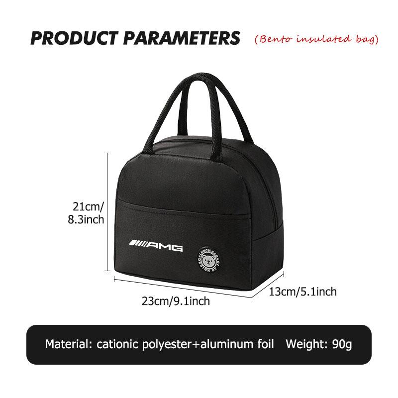 Portable Insulated Lunch Bag Cooler Bag Camping Picnic Bento Bag For Mercedes Benz AMG W204 W205 W203 W211 W201 W210 W108 W124 BJ2