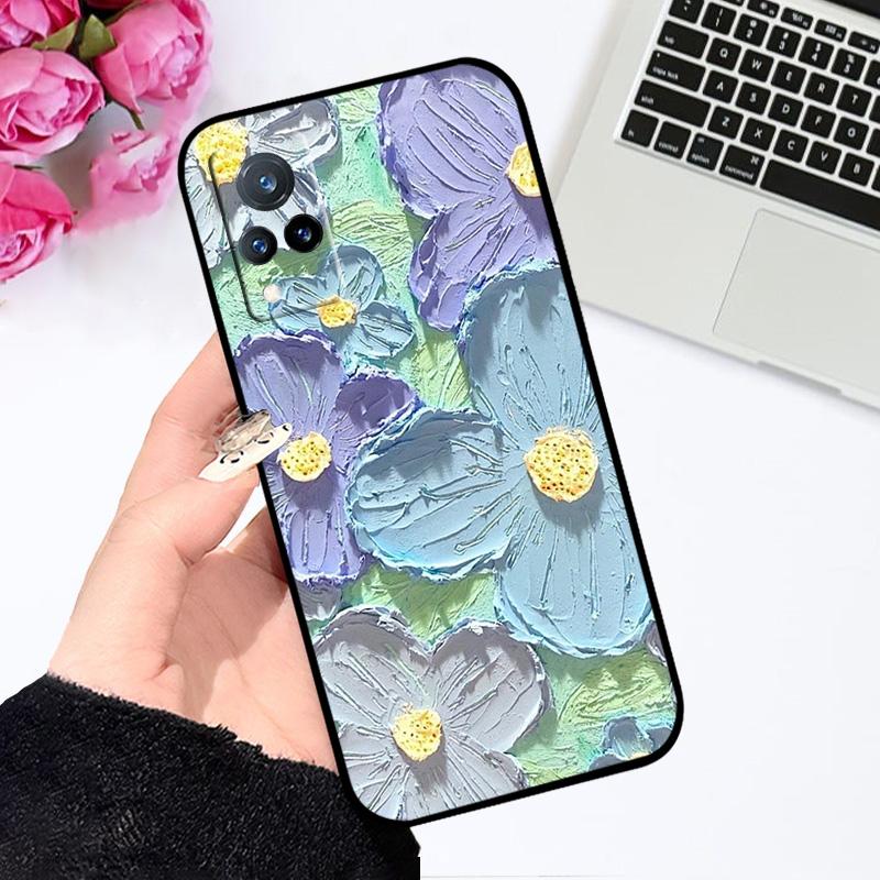 Чехол для Vivo V21 4G 5G V21s V2066 V2050 Мультяшное Животное Мягкий Силиконовый TPU Чехол для Телефона Для V21e V2061 V2055 Ударопрочный Бампер