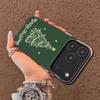Чехол для телефона с рисунком елки для iPhone17 16 15 14 13 12 11 Pro/ Max/Plus ударопрочная задняя крышка защита от отпечатков пальцев
