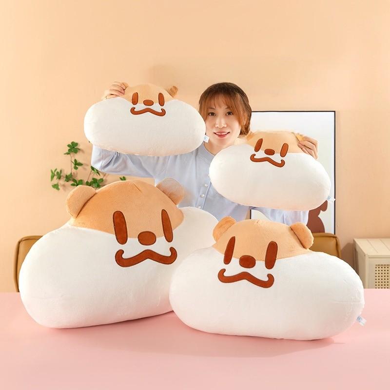 Плюшевая Подушка-Мышь с Молочным Чаем из Короткого Бархата для Декора Кровати Девочек
