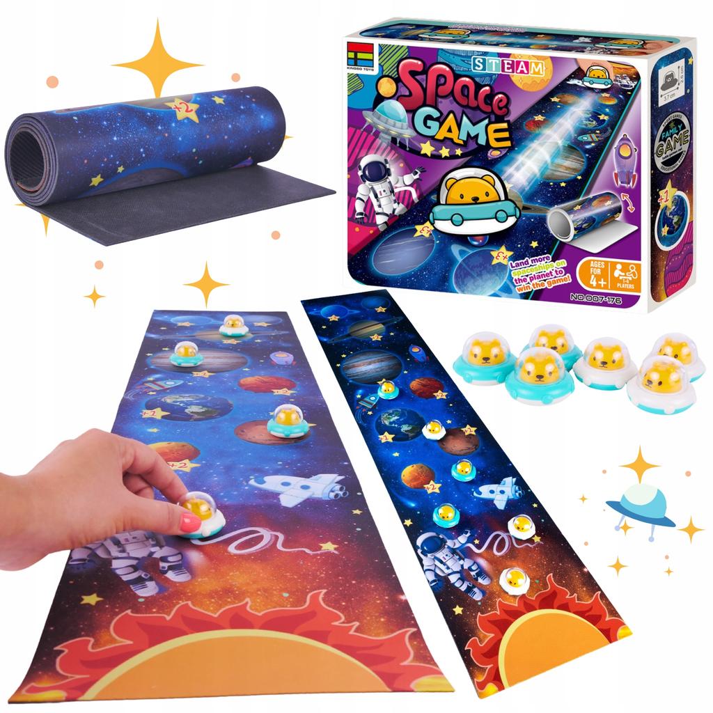 Spaceships Solar System Curling Mat Skill Game Set