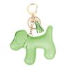 Tonecraft Dog Key Holder, Simple, Orthodox, Dog Bag Charm, Popular, Stylish, Cute, Dog, PU Leather, Squishy, Green