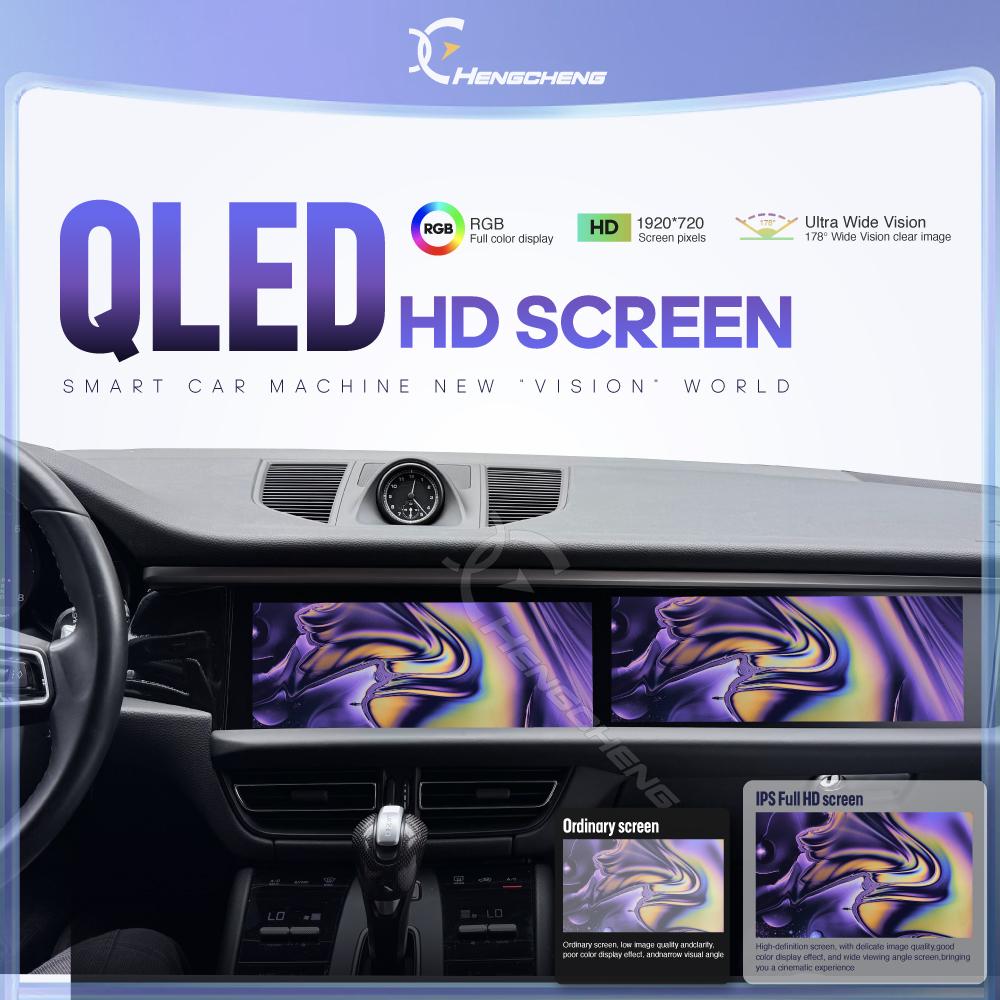 12.3Inch Dual screen Android 13 For Porsche Macan 2018-2025 Car Multimedia Video Player GPS Navigation Radio Carplay 4G Auto 360