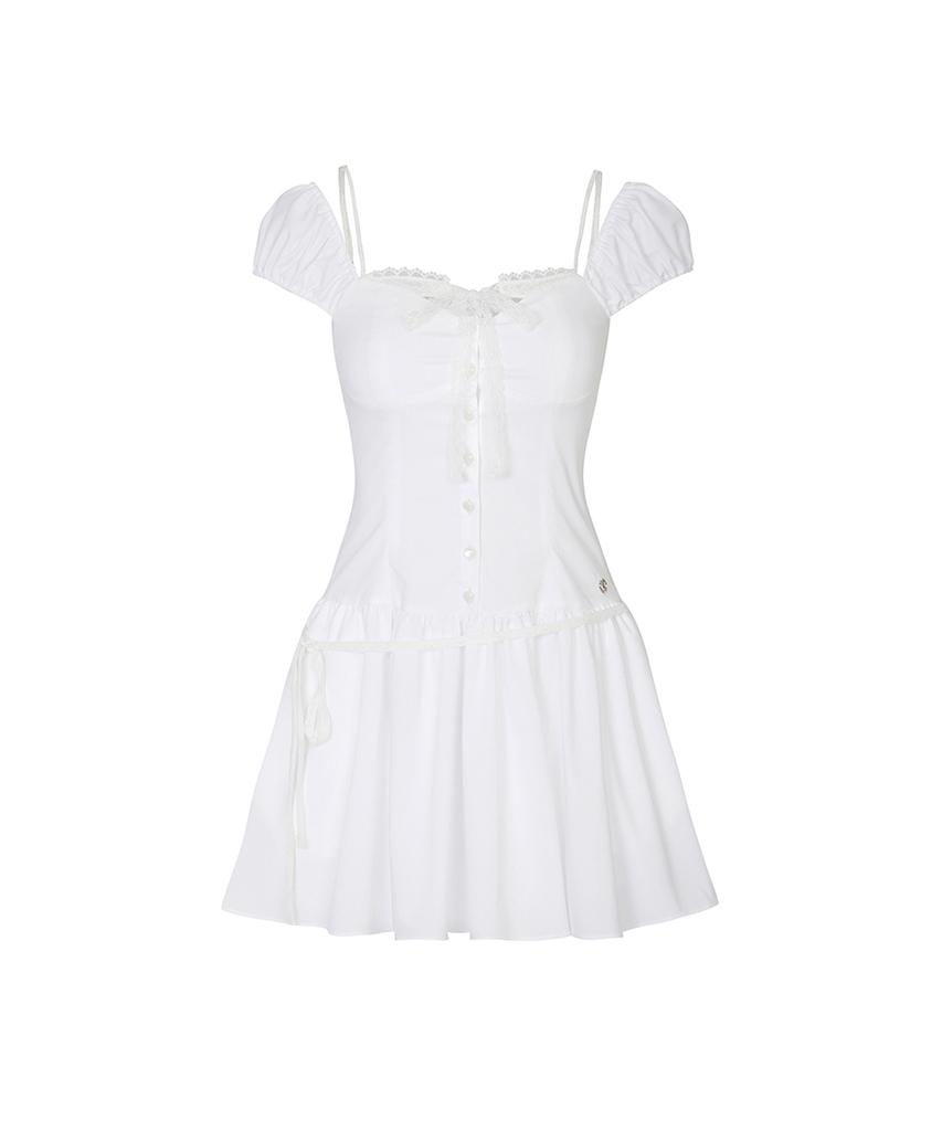 Pain Or Pleasure Wendy Ribbon Dress White