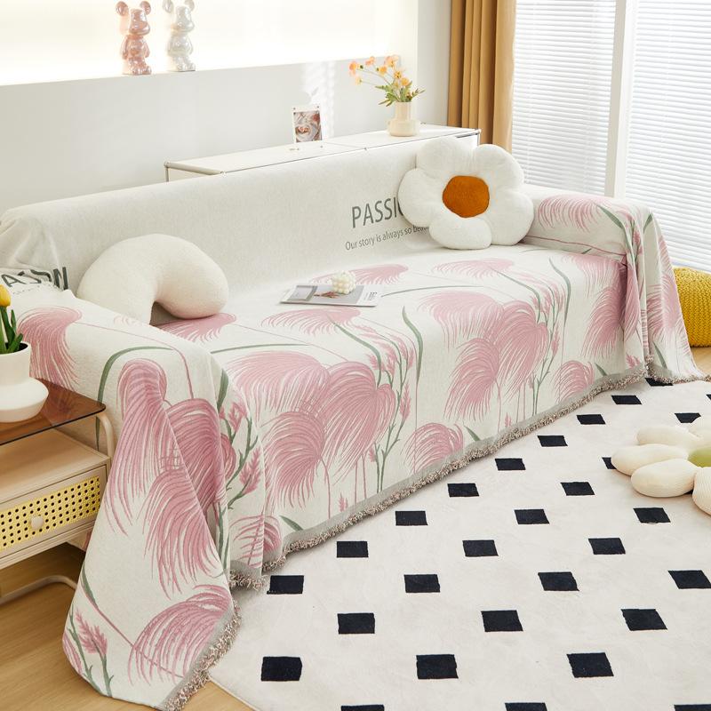 Chenille Sofa Towel Four Seasons Universal Living Room Sofa Cover Double-Sided Non-Slip Sofa Cover Towel
