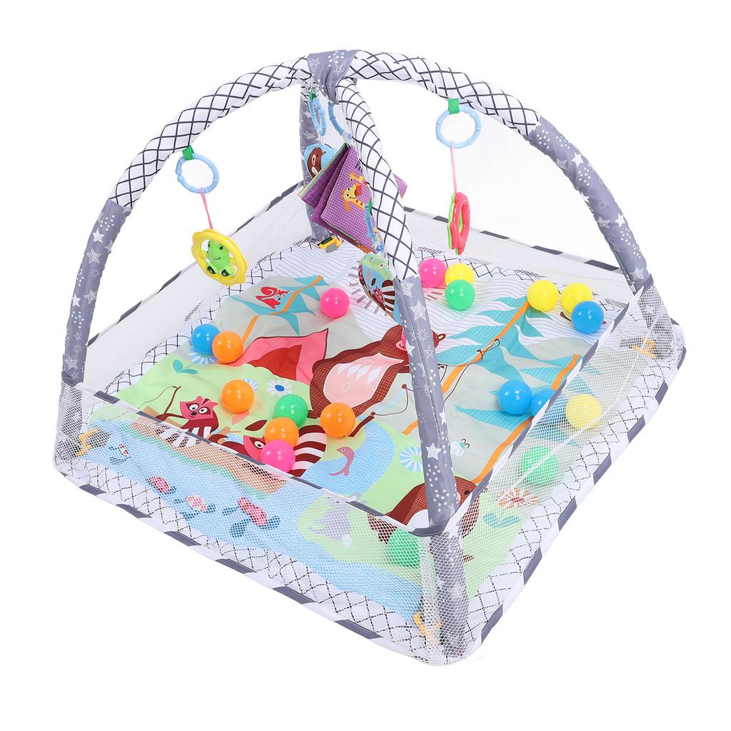 Детский игровой коврик для гимнастики с мячом, высококонтрастные игрушки для развития моторики новорожденного, игровой коврик для игры на животе для младенца