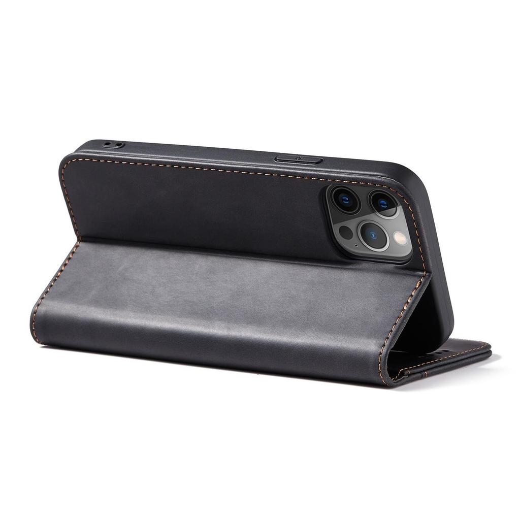 Hurtel iPhone 12 Pro Max Magnetic Wallet Case Black