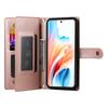 Для Xiaomi Poco M7 4G (США) (171 мм) Чехол-кошелек с карманом на молнии, кожаный чехол для телефона с ремешками