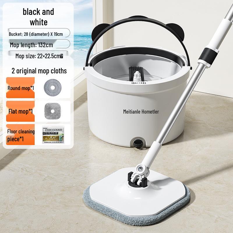Вращающаяся швабра Meitianle: Разделение чистого и грязного, Ленивый бытовой инструмент для уборки, Прочная штанга, Тренд.